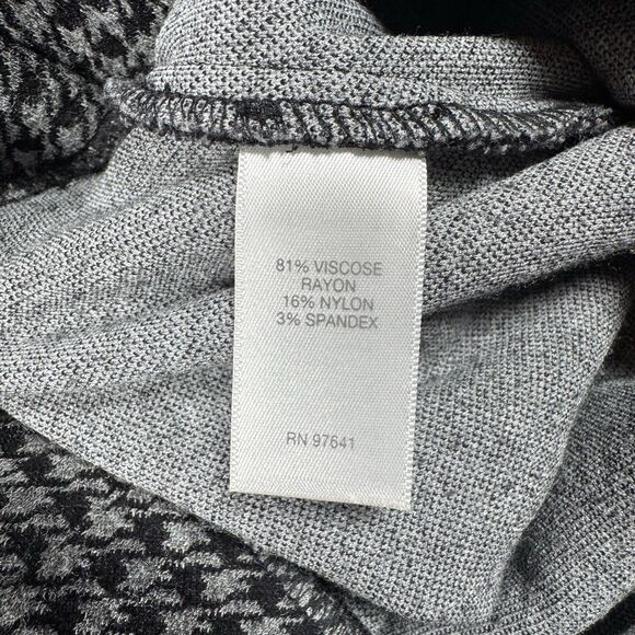 J. Jill Skirt Gray Black Houndstooth Faux Wrap A Line Ponte Women’s Small - Picture 5 of 7